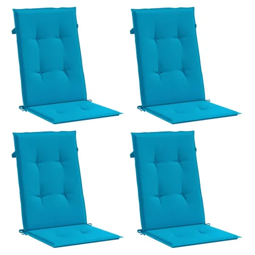 Jastuci za vrtne stolice 4 kom plavi 120 x 50 x 3 cm od tkanine - Plava 120 x 50 x 3 cm 4 Cijena