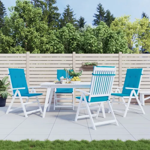 Jastuci za vrtne stolice 4 kom plavi 120 x 50 x 3 cm od tkanine - Plava 120 x 50 x 3 cm 4 Cijena