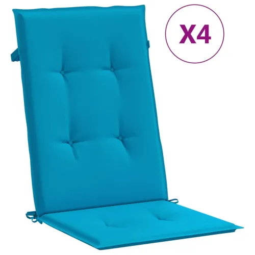 Jastuci za vrtne stolice 4 kom plavi 120 x 50 x 3 cm od tkanine - Plava 120 x 50 x 3 cm 4 Cijena