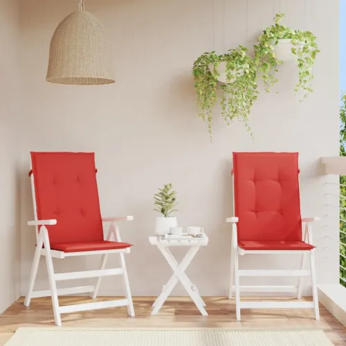 Jastuci za vrtne stolice 2 kom crveni 120x50x3 cm od tkanine - Crvena 120 x 50 x 3 cm 2 Cijena