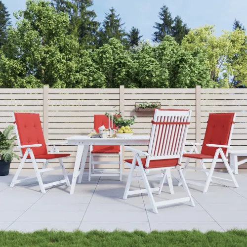 Jastuci za vrtne stolice 4 kom crveni 120x50x3 cm od tkanine - Crvena 120 x 50 x 3 cm 4 Cijena