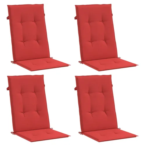 Jastuci za vrtne stolice 4 kom crveni 120x50x3 cm od tkanine - Crvena 120 x 50 x 3 cm 4 Cijena
