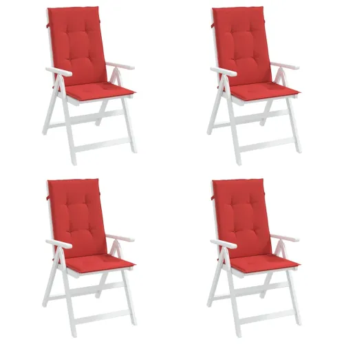 Jastuci za vrtne stolice 4 kom crveni 120x50x3 cm od tkanine - Crvena 120 x 50 x 3 cm 4 Cijena