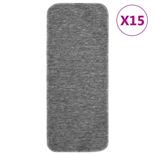 Protuklizni otirači za stepenice 15 kom 60x25cm sivi pravokutni - Siva 60 x 25 cm Cijena