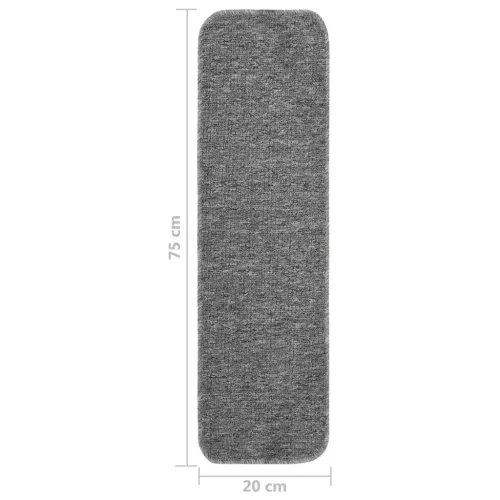 Protuklizni otirači za stepenice 15 kom 75x20cm sivi pravokutni - Siva 75 x 20 cm Cijena