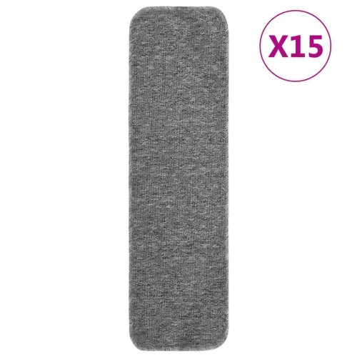 Protuklizni otirači za stepenice 15 kom 75x20cm sivi pravokutni - Siva 75 x 20 cm Cijena