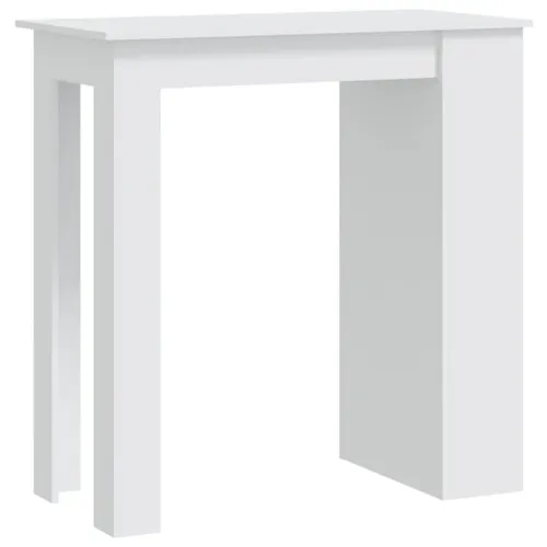 Barski stol sa stalkom za pohranu bijeli 102x50x103,5 cm drveni - Bijela Cijena