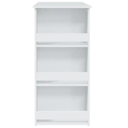 Barski stol sa stalkom za pohranu bijeli 102x50x103,5 cm drveni - Bijela Cijena
