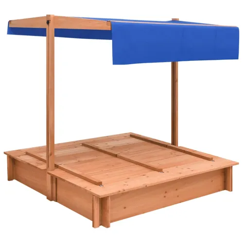 Pješčanik od jelovine s krovom 112 x 112 x 112 cm Cijena