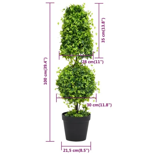 Umjetni šimšir s posudom zeleni 100 cm - 21.5 x 100 cm 1 Cijena