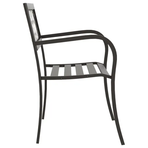 Vrtna klupa 125 cm čelična crna - Crna 125 cm 1 welcome Cijena