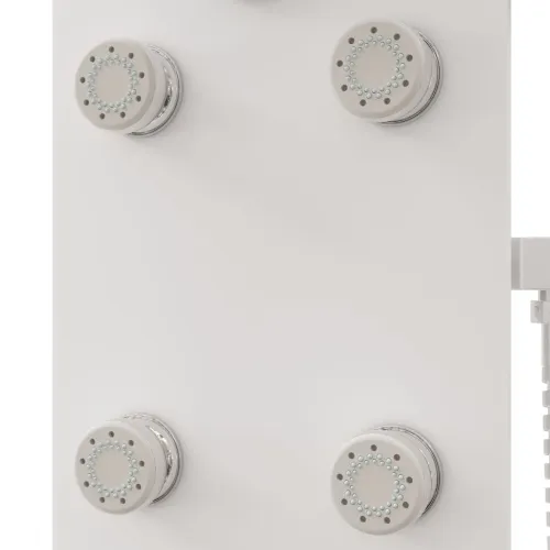 Tuš panel od stakla 25 x 47,5 x 130 cm bijeli - Bijela Cijena