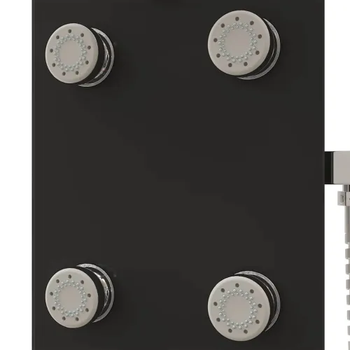 Tuš panel od stakla 25 x 47,5 x 130 cm crni - Crna Cijena