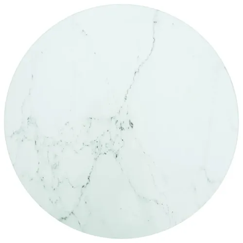 Stolna ploča bijela Ø 30 x 0,8 cm staklena s mramornim uzorkom - Bijela Ø 30 cm Cijena