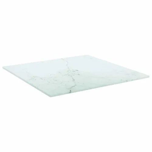 Stolna ploča bijela 40x40 cm 6 mm staklena s mramornim uzorkom - Bijela 40 x 40 cm Cijena