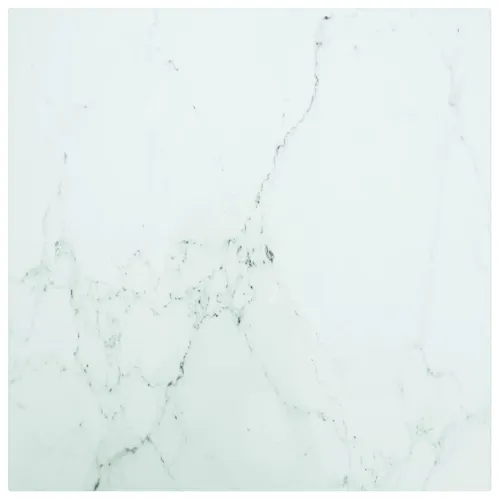 Stolna ploča bijela 50x50 cm 6 mm staklena s mramornim uzorkom - Bijela 50 x 50 cm Cijena