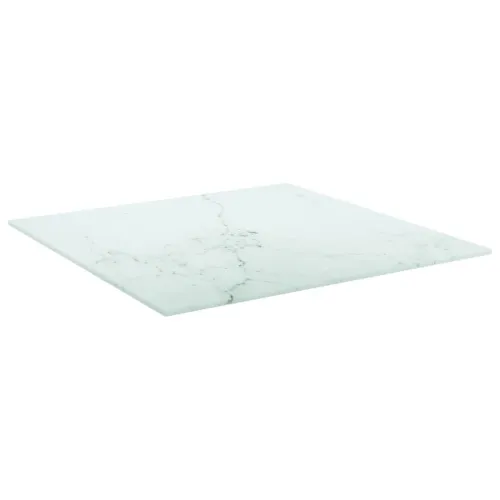 Stolna ploča bijela 50x50 cm 6 mm staklena s mramornim uzorkom - Bijela 50 x 50 cm Cijena
