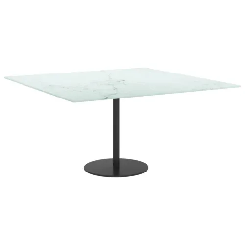 Stolna ploča bijela 80x80 cm 6 mm staklena s mramornim uzorkom - Bijela 80 x 80 cm Cijena