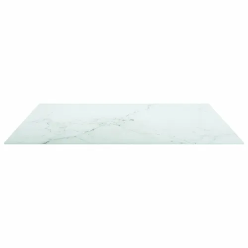 Stolna ploča bijela 80x80 cm 6 mm staklena s mramornim uzorkom - Bijela 80 x 80 cm Cijena