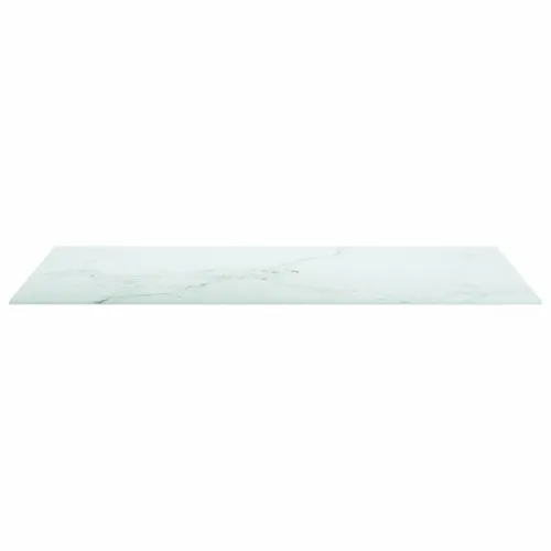 Stolna ploča bijela 100x50 cm 6 mm staklena s mramornim uzorkom - Bijela 100 x 50 cm Cijena