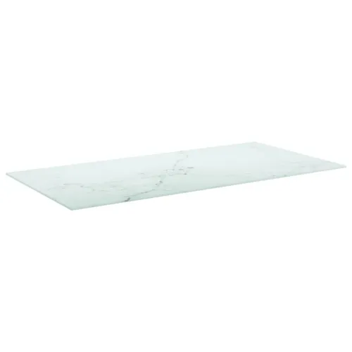 Stolna ploča bijela 100x50 cm 6 mm staklena s mramornim uzorkom - Bijela 100 x 50 cm Cijena