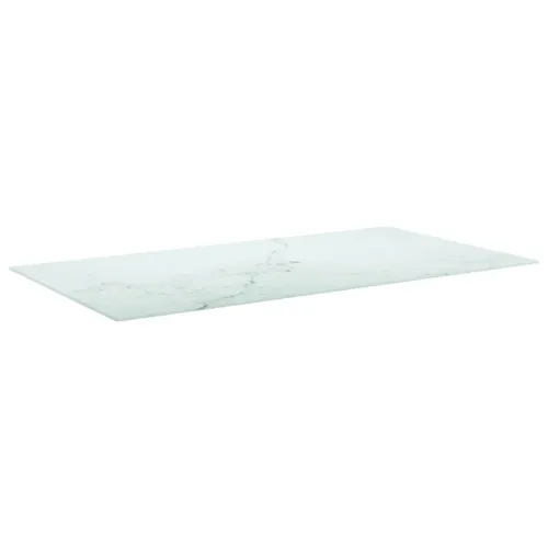 Stolna ploča bijela 120x65 cm 8 mm staklena s mramornim uzorkom - Bijela 120 x 65 cm Cijena