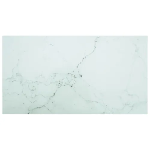 Stolna ploča bijela 120x65 cm 8 mm staklena s mramornim uzorkom - Bijela 120 x 65 cm Cijena