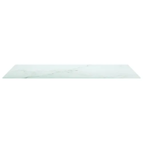 Stolna ploča bijela 120x65 cm 8 mm staklena s mramornim uzorkom - Bijela 120 x 65 cm Cijena
