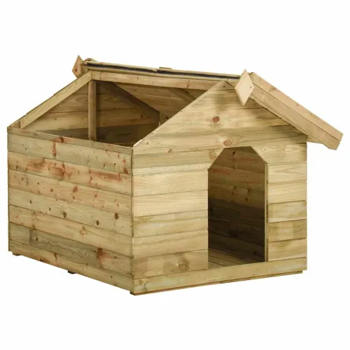 Vrtna kućica za pse od impregnirane borovine s pomičnim krovom - 105 x 123 x 90 cm 105 x 123 x 90 cm Cijena