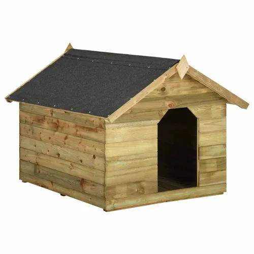 Vrtna kućica za pse od impregnirane borovine s pomičnim krovom - 105 x 123 x 90 cm 105 x 123 x 90 cm Cijena