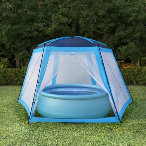 Šator za bazen od tkanine 660 x 580 x 250 cm plavi - Plava 660 x 580 x 250 cm 1 Plava Cijena