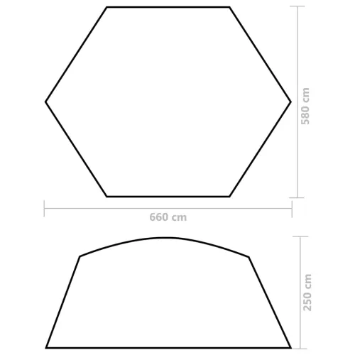 Šator za bazen od tkanine 660 x 580 x 250 cm sivi - Siva 660 x 580 x 250 cm Cijena