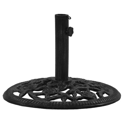 Stalak za suncobran crni 48 x 48 x 33 cm od lijevanog željeza - Crna 48 x 48 x 33 cm Cijena