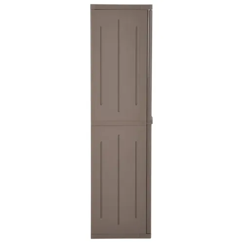 Vrtni ormarić za pohranu smeđi 65x45x172 cm PP s izgledom drva - Smeđa 1 4 police 1 Cijena