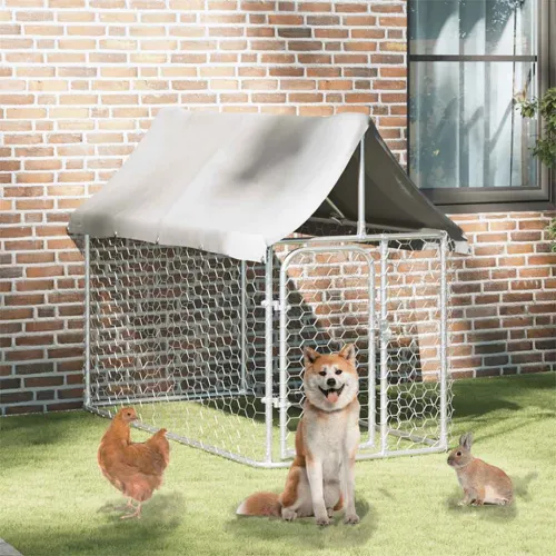 Vanjski kavez za pse s krovom 200 x 100 x 150 cm - 200 x 100 x 150 cm 1 Cijena