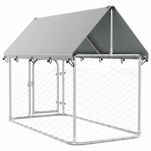 Vanjski kavez za pse s krovom 200 x 100 x 150 cm - 200 x 100 x 150 cm Cijena