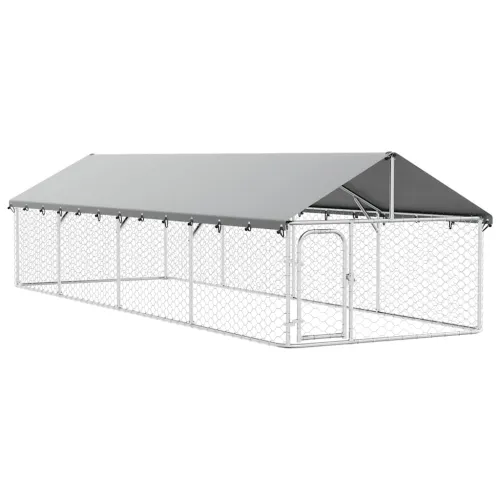 Vanjski kavez za pse s krovom 600 x 200 x 150 cm - 600 x 200 x 150 cm 1 Cijena