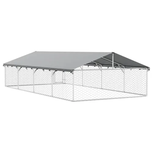 Vanjski kavez za pse s krovom 600 x 300 x 150 cm - 600 x 300 x 150 cm Cijena