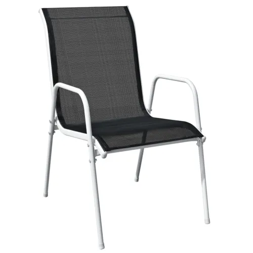Vrtna garnitura - 9-dijelni vrtni blagovaonski set čelični crni - 190 x 90 x 74 cm 8 Cijena