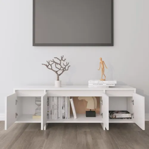 TV ormarić bijeli 120x30x40,5 cm od konstruiranog drva - Bijela 1 Cijena