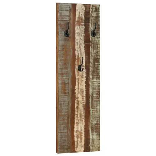 Zidne vješalice za kapute 2 kom 36x3x110 cm od obnovljenog drva - 1 masivno obnovljeno drvo Cijena