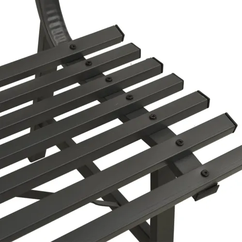 Vrtna klupa 110 cm čelična crna - Crna 1 1 Cijena