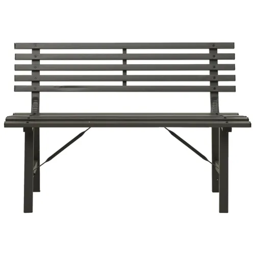 Vrtna klupa 110 cm čelična crna - Crna 1 1 Cijena