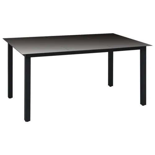 Vrtna garnitura - 5-dijelni vrtni blagovaonski set crni - Dužina stola 150 cm 4 Cijena