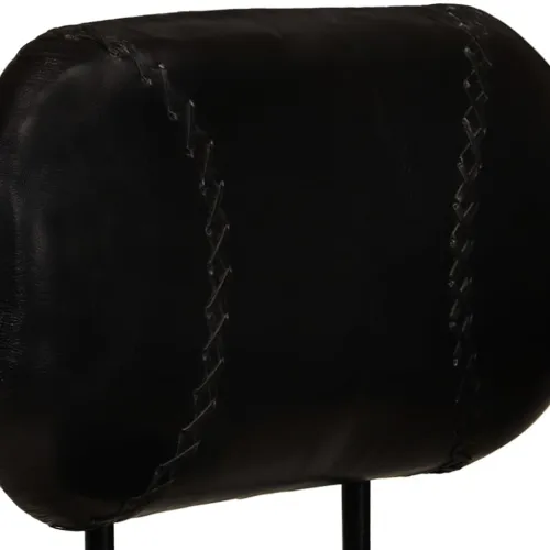 Barski stolci od prave kozje kože 2 kom crni - Crna 44 x 44 x 109 cm Cijena