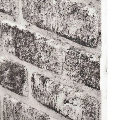 Zidne panele 10 kom. 100 x 50 cm Tamno siva i bijela EPS pjena - tamnosiva i bijela Cijena