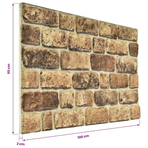 Zidne panele 10 kom. 100 x 50 cm Tamni pijesak EPS pjena - Tamni pijesak Cijena