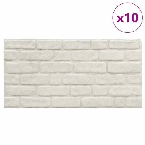 Zidne panele 10 kom. 100 x 50 cm Bijela EPS pjena - Bijela Cijena