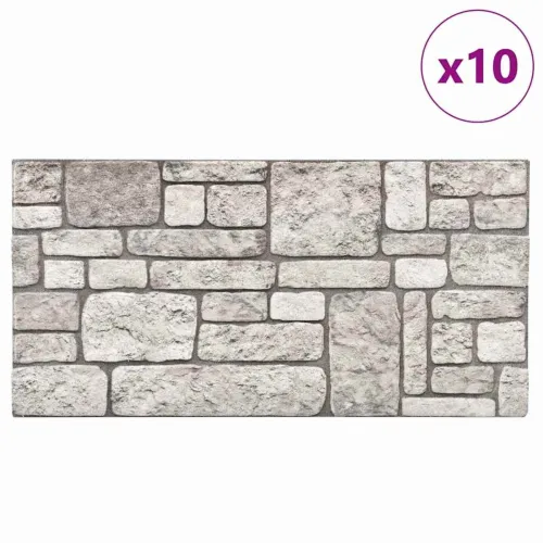 Zidne panele 10 kom. 100 x 50 cm Siva EPS pjena - Siva Cijena