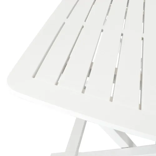 3-dijelni sklopivi bistro set plastični bijeli - Bijela Cijena